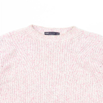 Womens UK Size M Marks and Spencer Pink Pullover Jumper