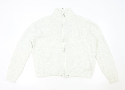Womens UK Size M Marks and Spencer Grey Full Zip Sweatshirt