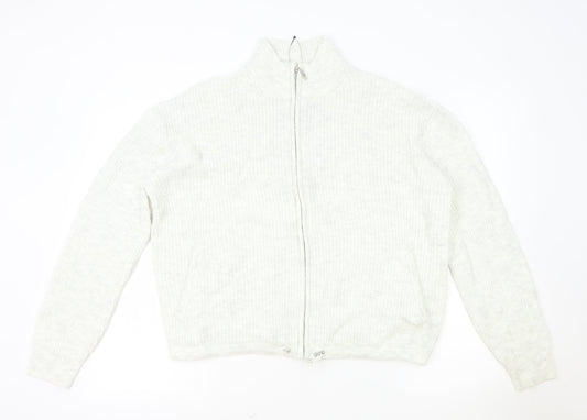 Womens UK Size M Marks and Spencer Grey Full Zip Sweatshirt