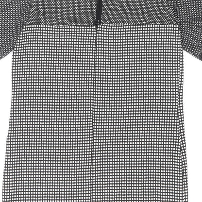 Great Plains London Womens Blue Geometric Polyester Shift Size M Boat Neck Zip