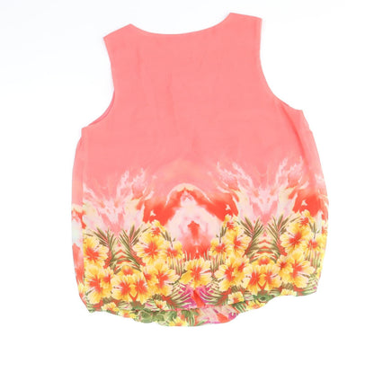 Womens UK Size S Wallis Pink Basic Tank