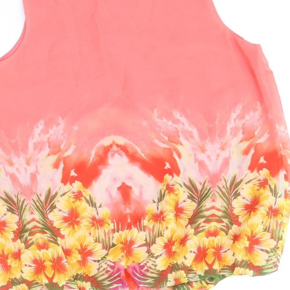 Womens UK Size S Wallis Pink Basic Tank