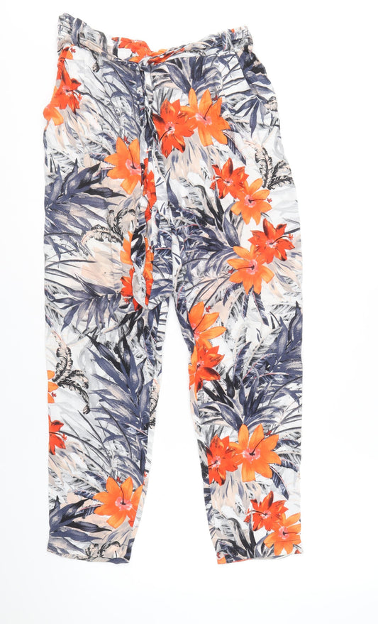 Womens UK Size 10 Wallis Regular Fit  Multicoloured Trousers
