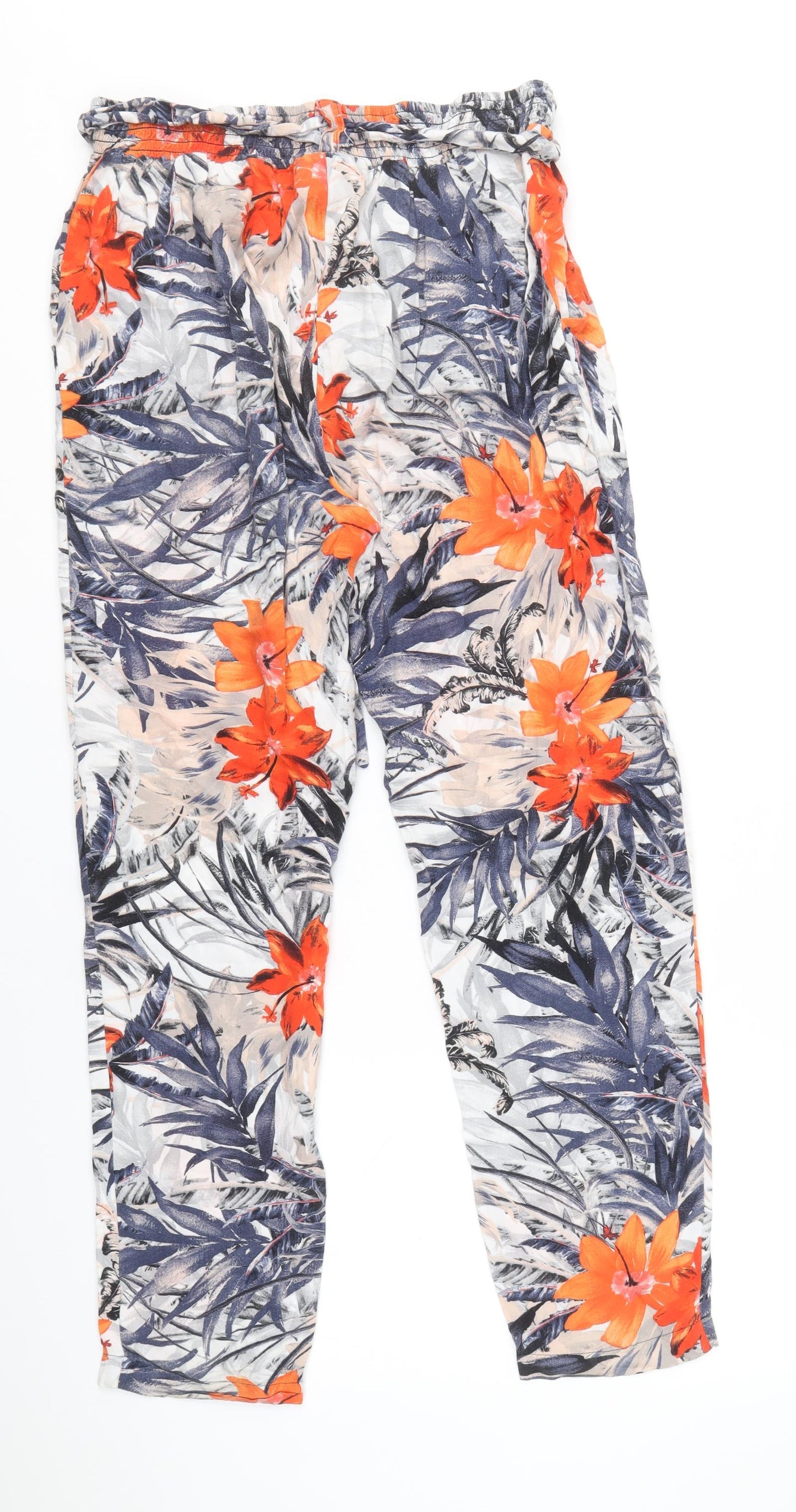 Womens UK Size 10 Wallis Regular Fit  Multicoloured Trousers