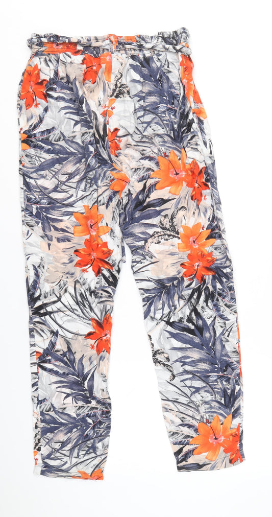Womens UK Size 10 Wallis Regular Fit  Multicoloured Trousers