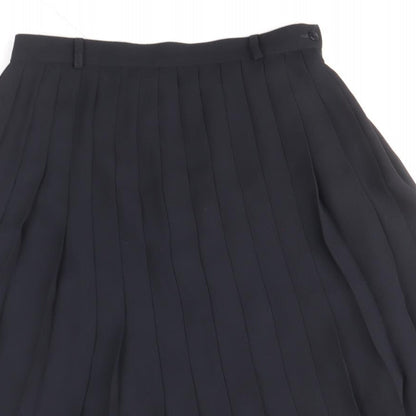 Hammer Womens Blue Polyester Pleated Skirt Size 12 Zip