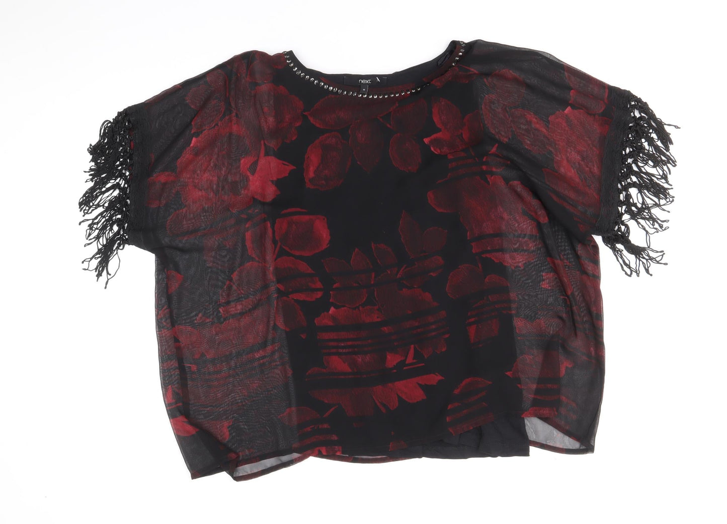 Womens UK Size 12 NEXT Black Basic Blouse
