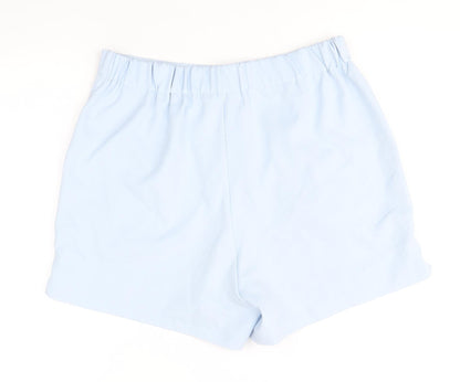 Select Womens Blue Polyester Chino Shorts Size 14 Regular Zip