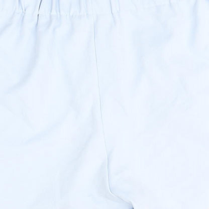 Select Womens Blue Polyester Chino Shorts Size 14 Regular Zip