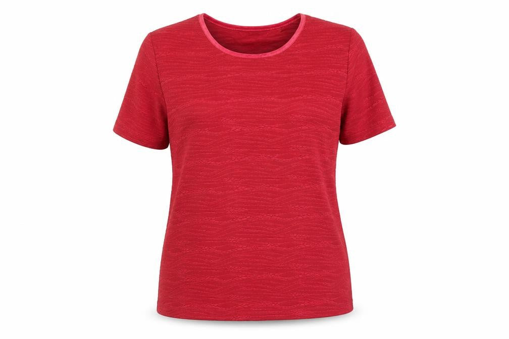 Womens UK Size 14 EWM Red Basic T-Shirt