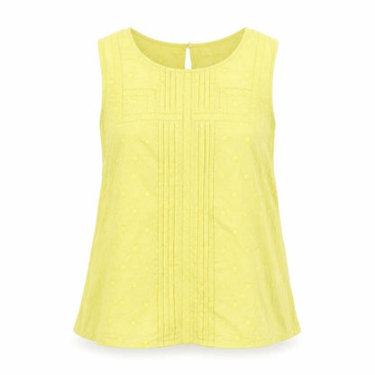 Mirasol Womens Green 100% Cotton Basic Tank Size 10 Scoop Neck