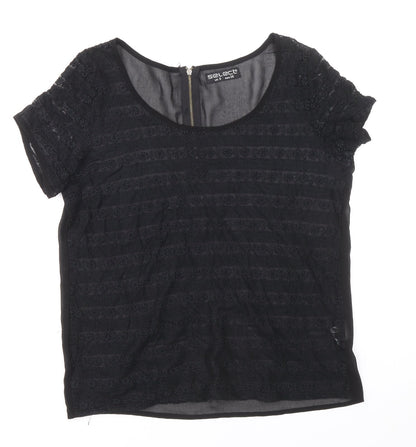 Womens UK Size 10 Select Black Basic Blouse