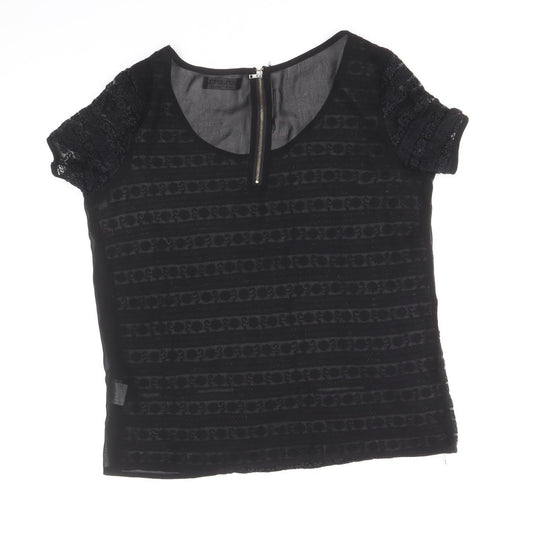 Womens UK Size 10 Select Black Basic Blouse