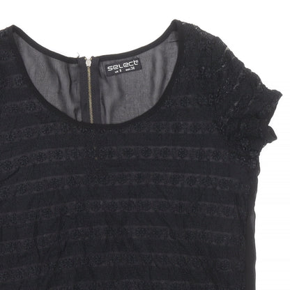 Womens UK Size 10 Select Black Basic Blouse