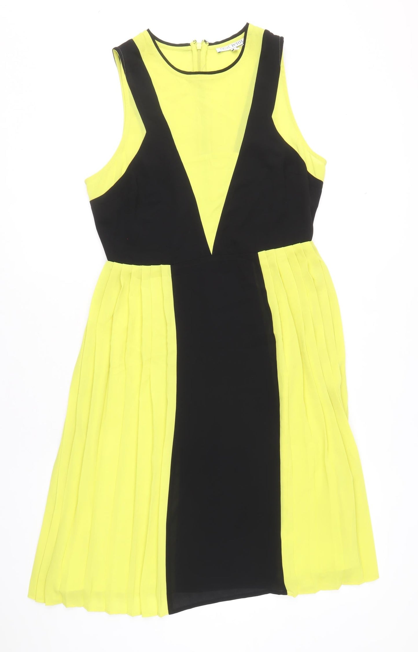 NEXT Womens Multicoloured Polyester Fit & Flare Size 12 Round Neck Zip