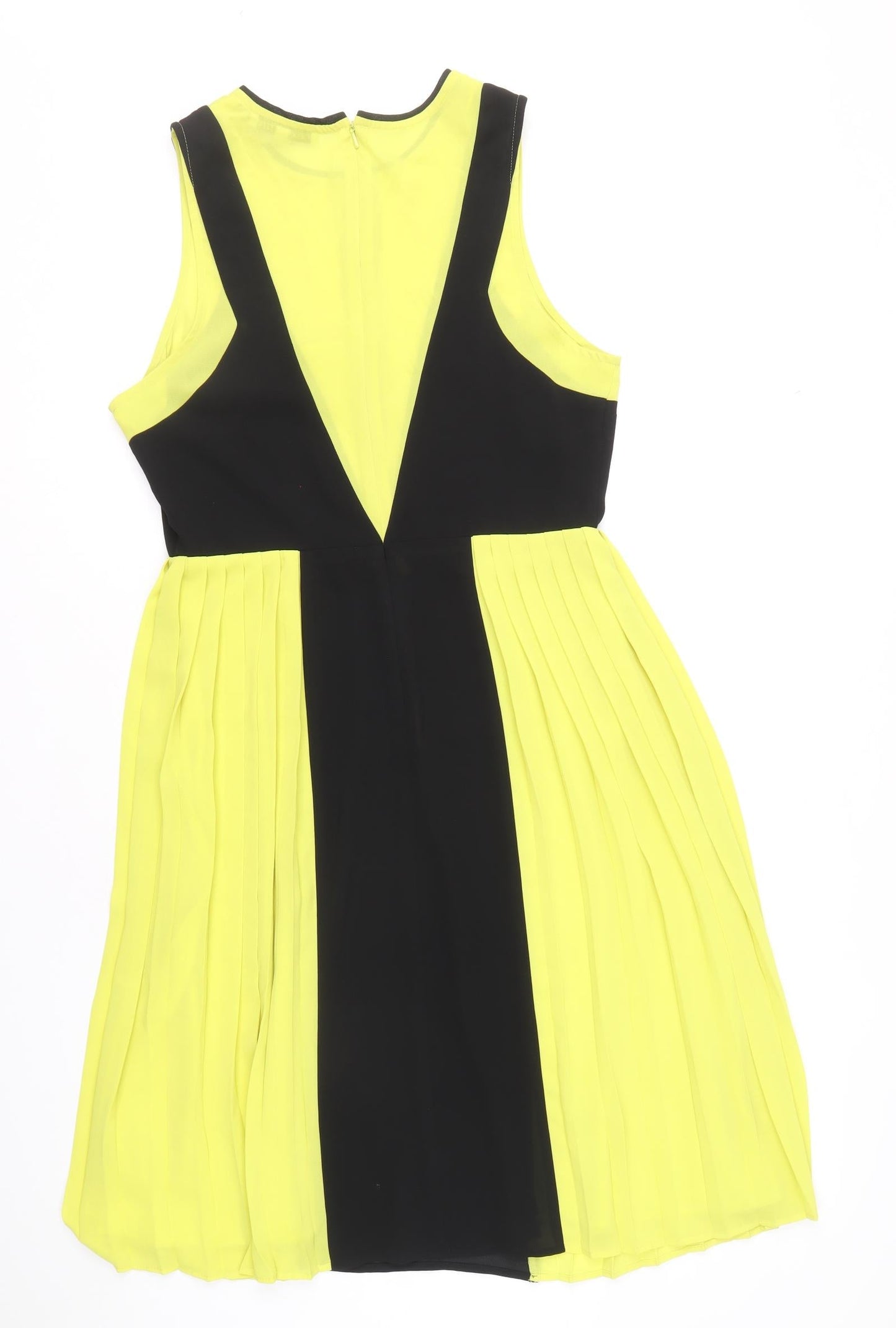 NEXT Womens Multicoloured Polyester Fit & Flare Size 12 Round Neck Zip