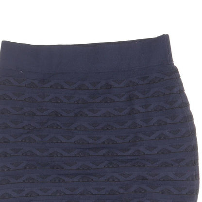 French Connection Womens Blue Geometric Viscose Mini Skirt Size 10