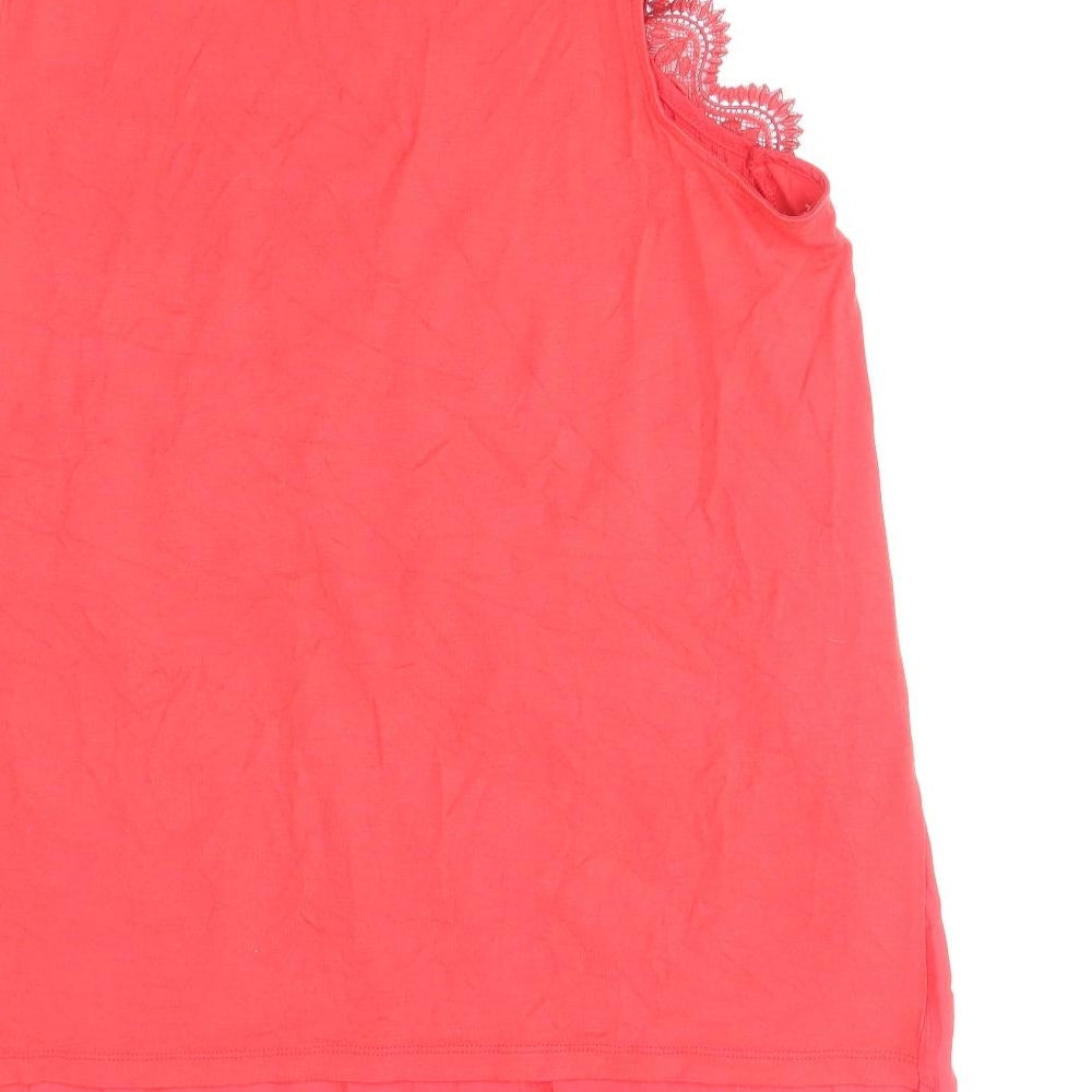 Womens UK Size 14 Marks and Spencer Red Basic Tank