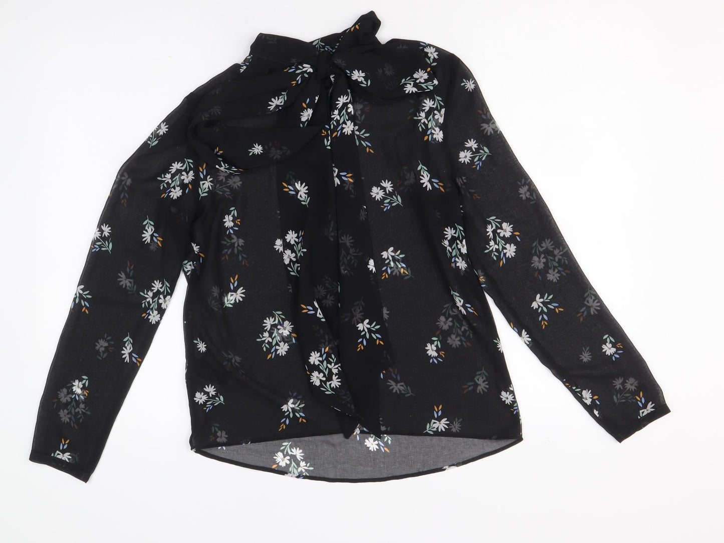Womens UK Size 6 Marks and Spencer Black Basic Button-Up