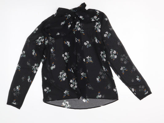 Womens UK Size 6 Marks and Spencer Black Basic Button-Up