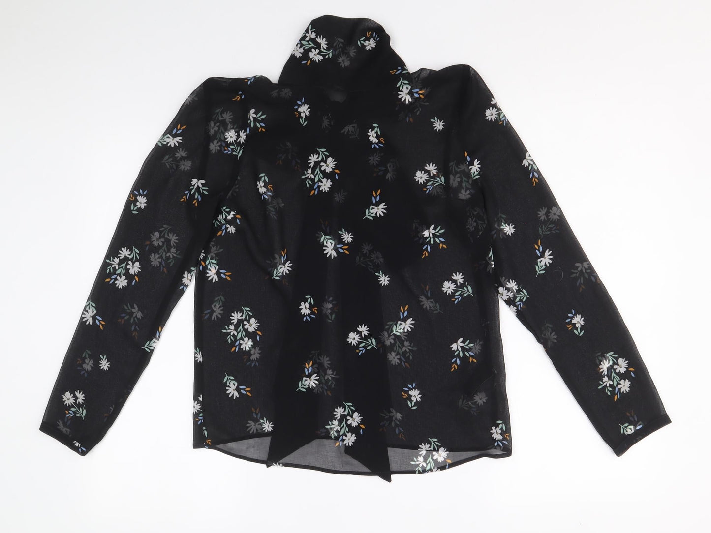 Womens UK Size 6 Marks and Spencer Black Basic Button-Up