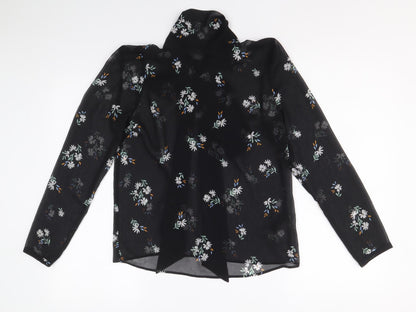 Womens UK Size 6 Marks and Spencer Black Basic Button-Up