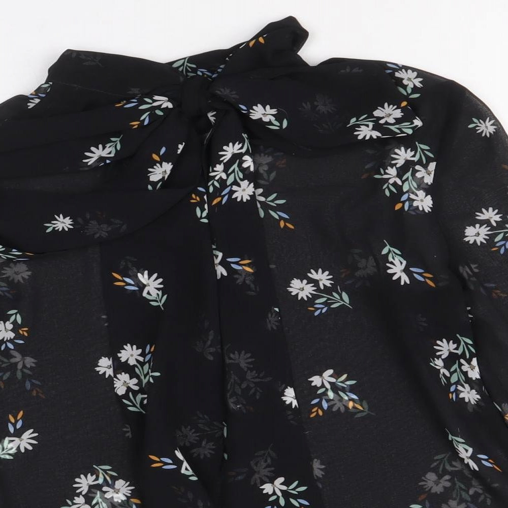 Womens UK Size 6 Marks and Spencer Black Basic Button-Up