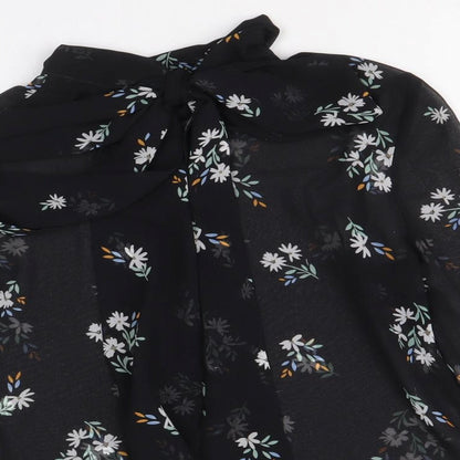 Womens UK Size 6 Marks and Spencer Black Basic Button-Up