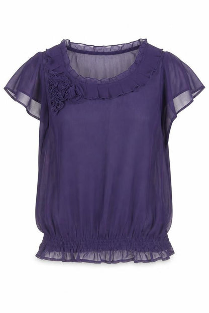 Womens UK Size 14 RJR.John Rocha Purple Basic Blouse