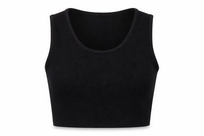 Missguided Womens Black Polyester Cropped Tank Size 8 Round Neck