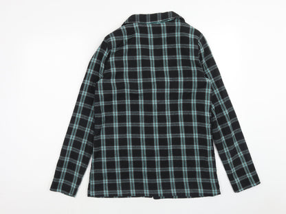 Heartbreak Womens Blue Geometric Pea Coat Coat Size 6 Button
