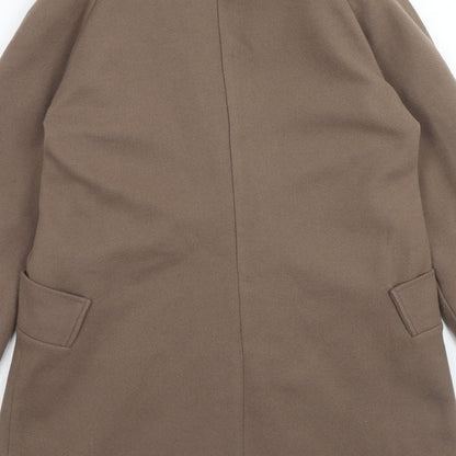 Yaweiwei Womens Brown Pea Coat Coat Size S Button