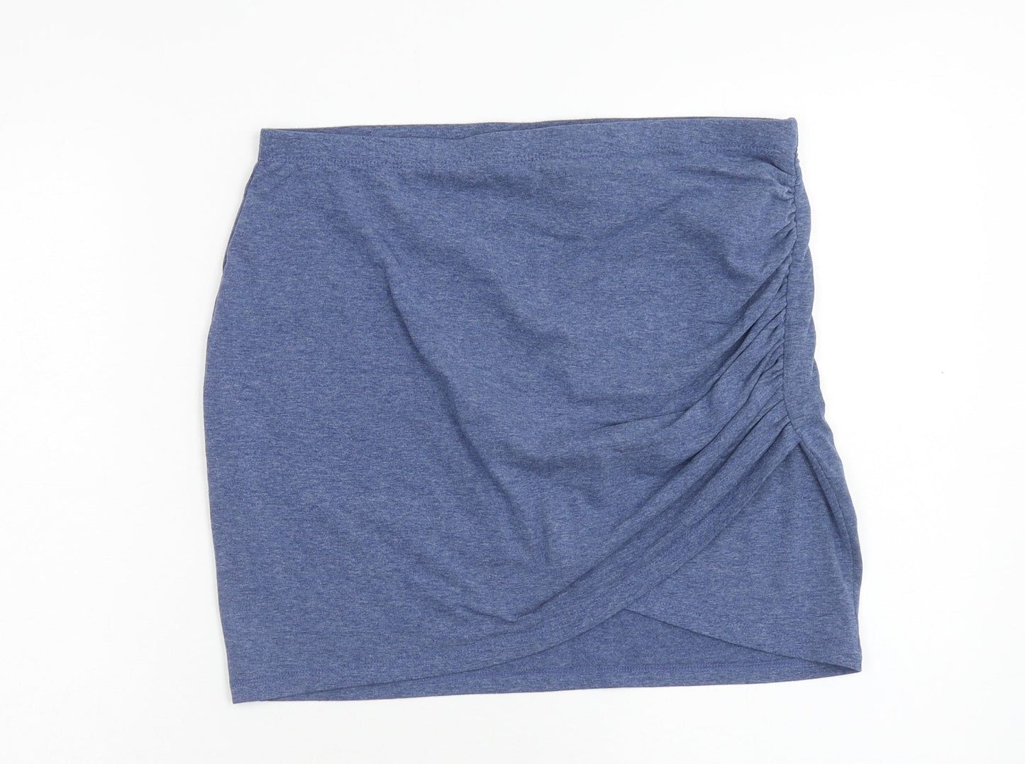 H&M Womens Blue Polyester Bandage Skirt Size M