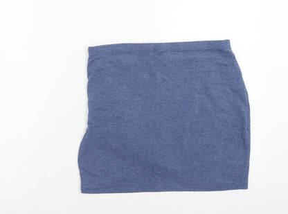 H&M Womens Blue Polyester Bandage Skirt Size M