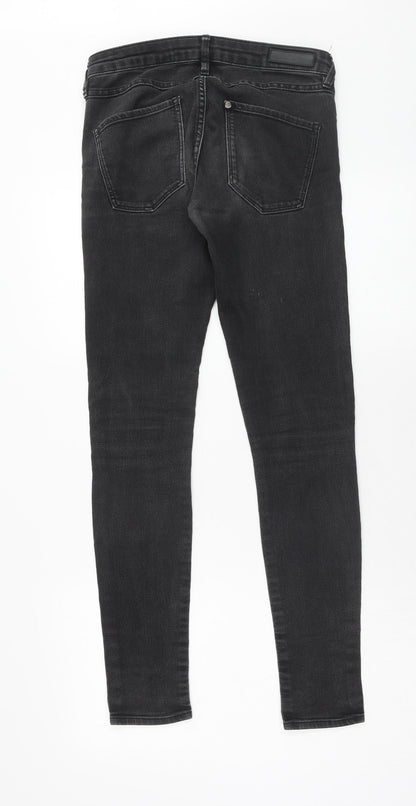 Womens UK Size 27 in H&M Regular Fit Skinny Black Jeans