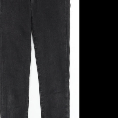 Womens UK Size 27 in H&M Regular Fit Skinny Black Jeans