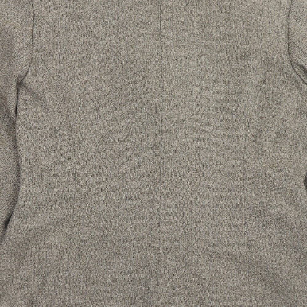 Damart Womens Brown Jacket Blazer Size 14 Button