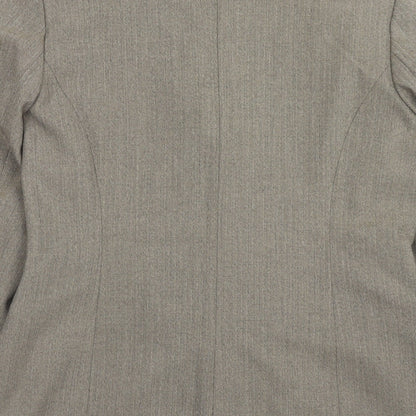 Damart Womens Brown Jacket Blazer Size 14 Button