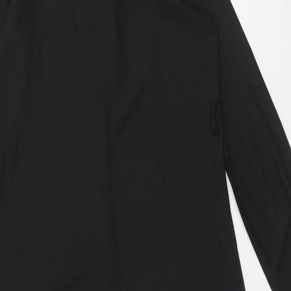 New Look Womens Black Polyester Shirt Dress Size 8 Collared Button
