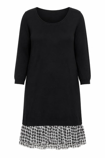 NEXT Womens Black Cotton Shift Size 12 Boat Neck Pullover