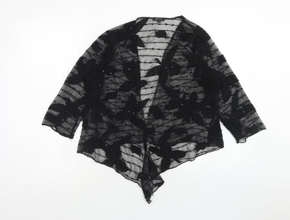 Womens UK Size 14 Per Una Black Cardigan Jumper