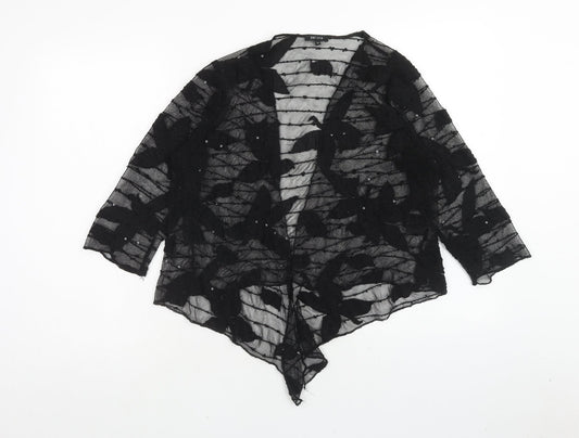 Womens UK Size 14 Per Una Black Cardigan Jumper