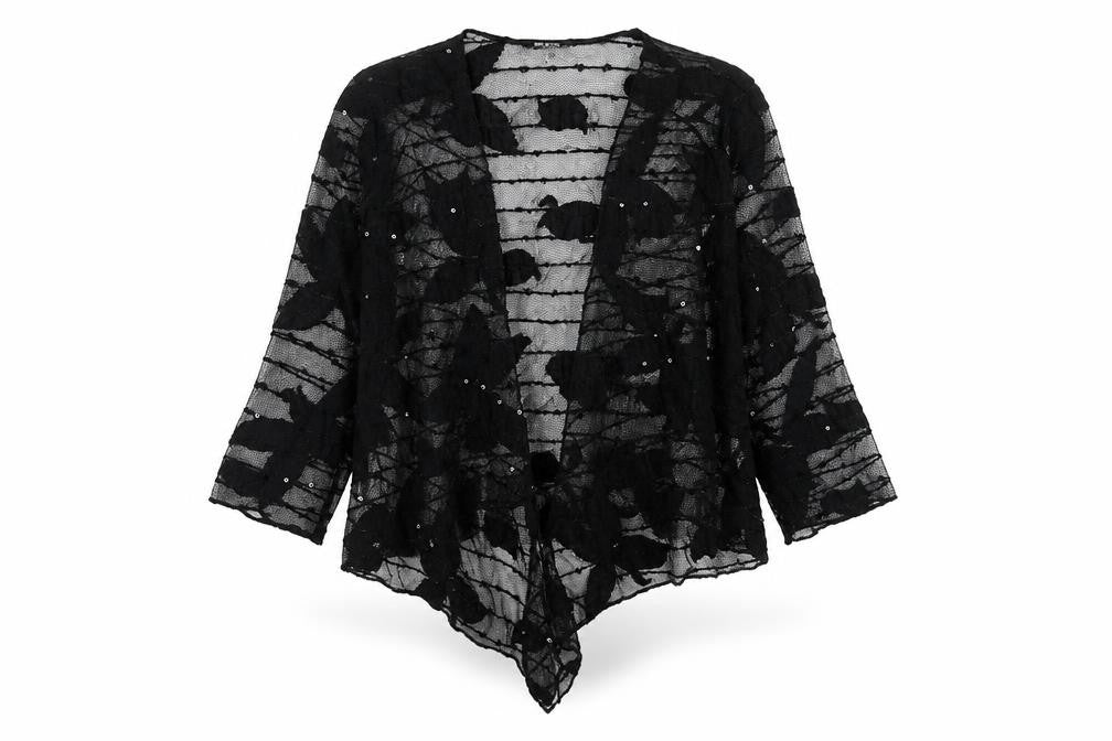 Womens UK Size 14 Per Una Black Cardigan Jumper