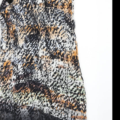 Mint Velvet Womens Multicoloured Geometric Viscose Tank Dress Size 8 V-Neck Zip
