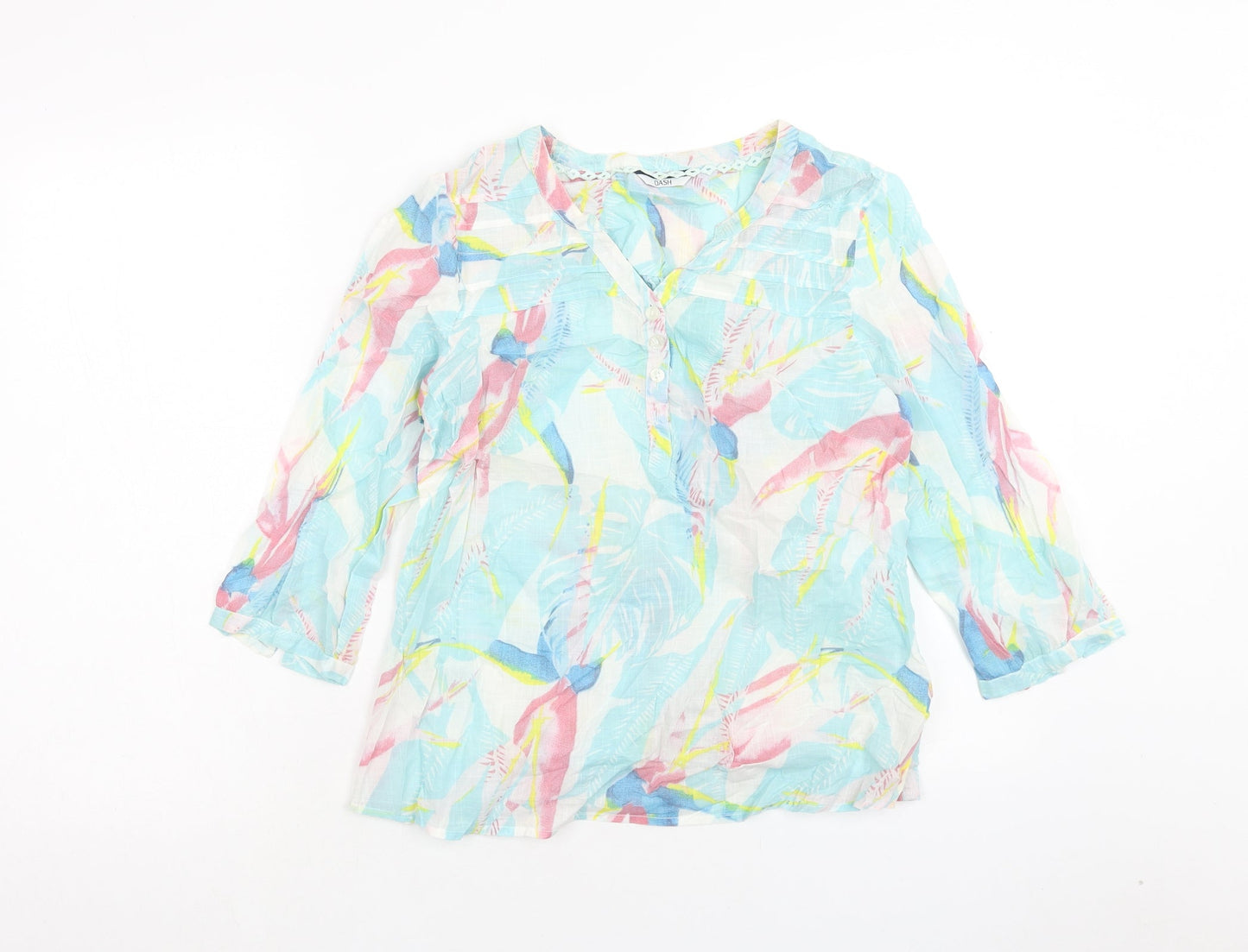 Womens UK Size 10 DASH Blue Basic Blouse