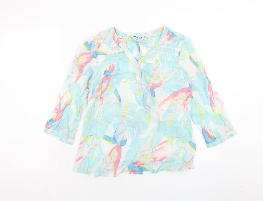 Womens UK Size 10 DASH Blue Basic Blouse
