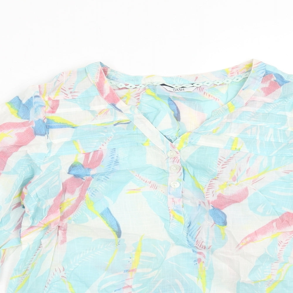 Womens UK Size 10 DASH Blue Basic Blouse