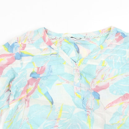 Womens UK Size 10 DASH Blue Basic Blouse
