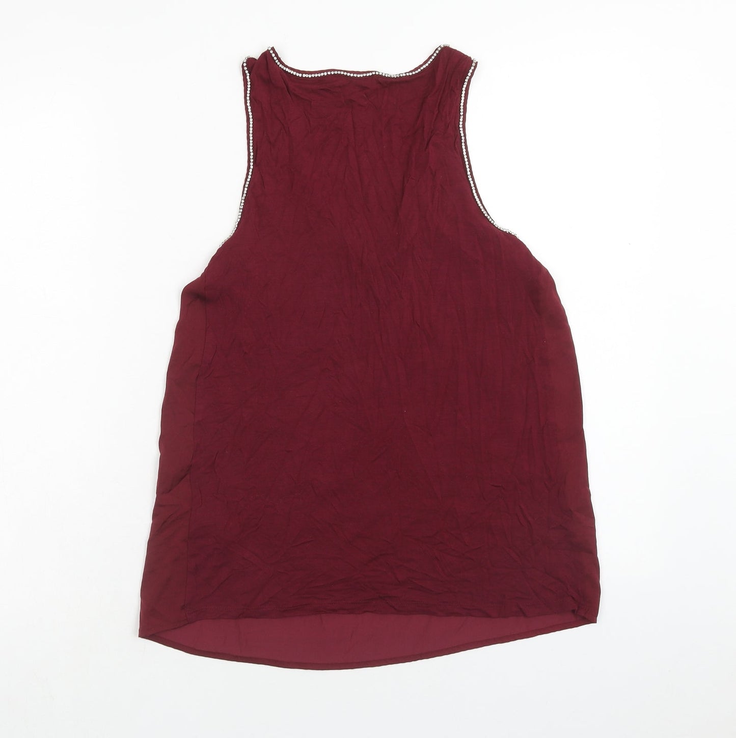 Womens UK Size 12 Warehouse Red Basic Tank