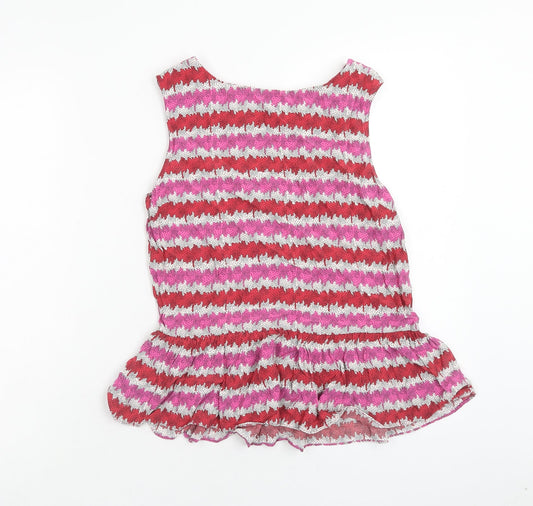 Womens UK Size 6 Topshop Multicoloured Basic Tank